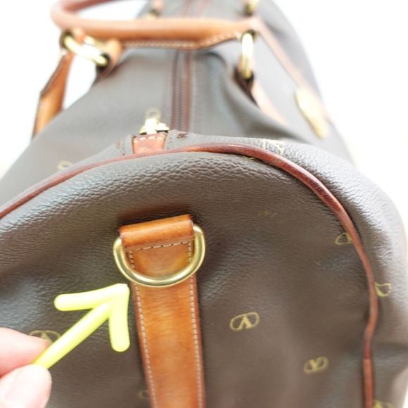 Valentino Garavani VTG Les Sac Weekender Bag Large Logo Monogram Travel ITALY - Picture 9 of 16